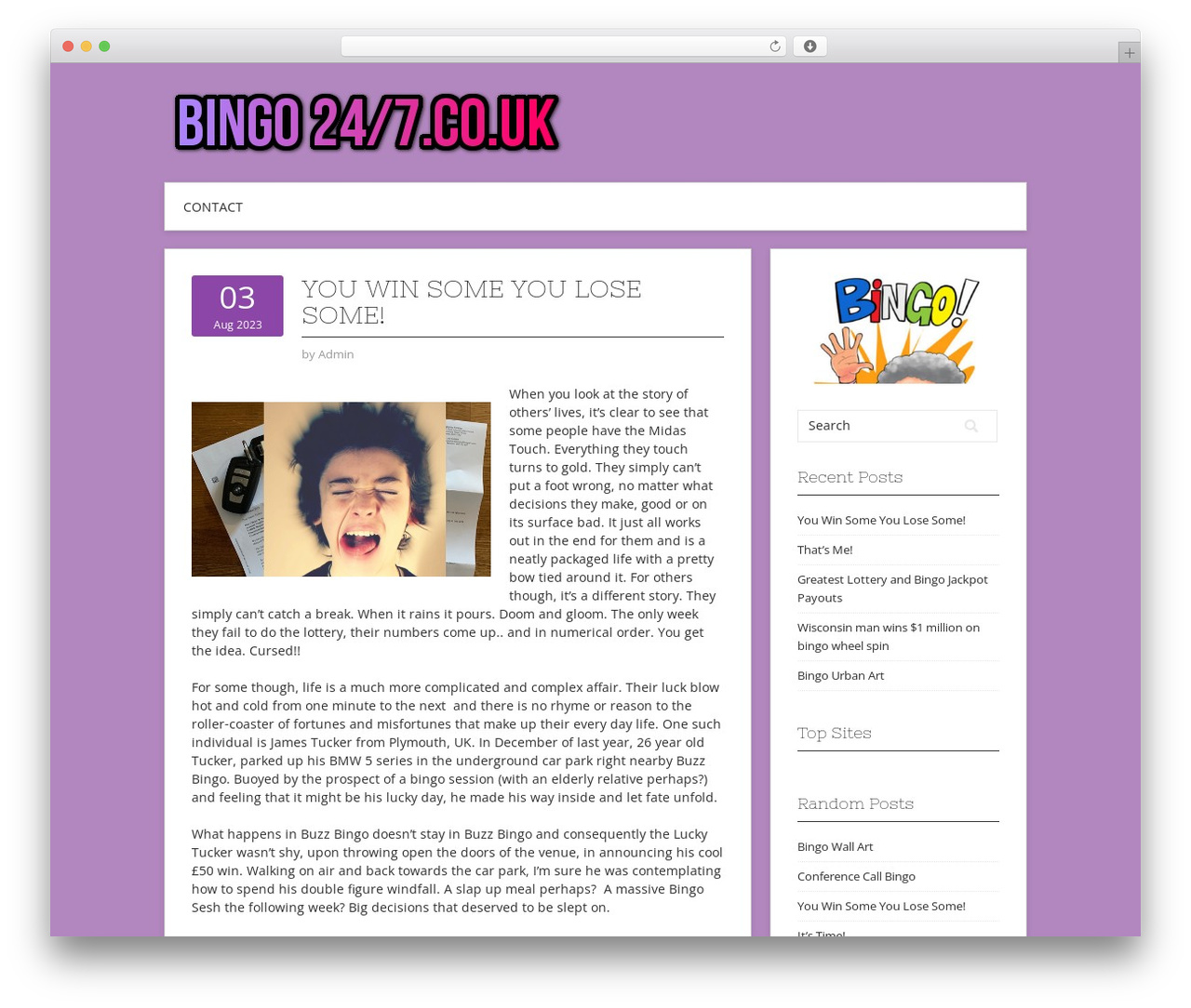 WordPress theme Contango - bingo247.co.uk