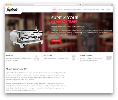 WordPress theme Roots - segafredozanetti.co.uk