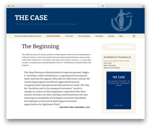 WordPress theme The Case - sbacontractfraud.com