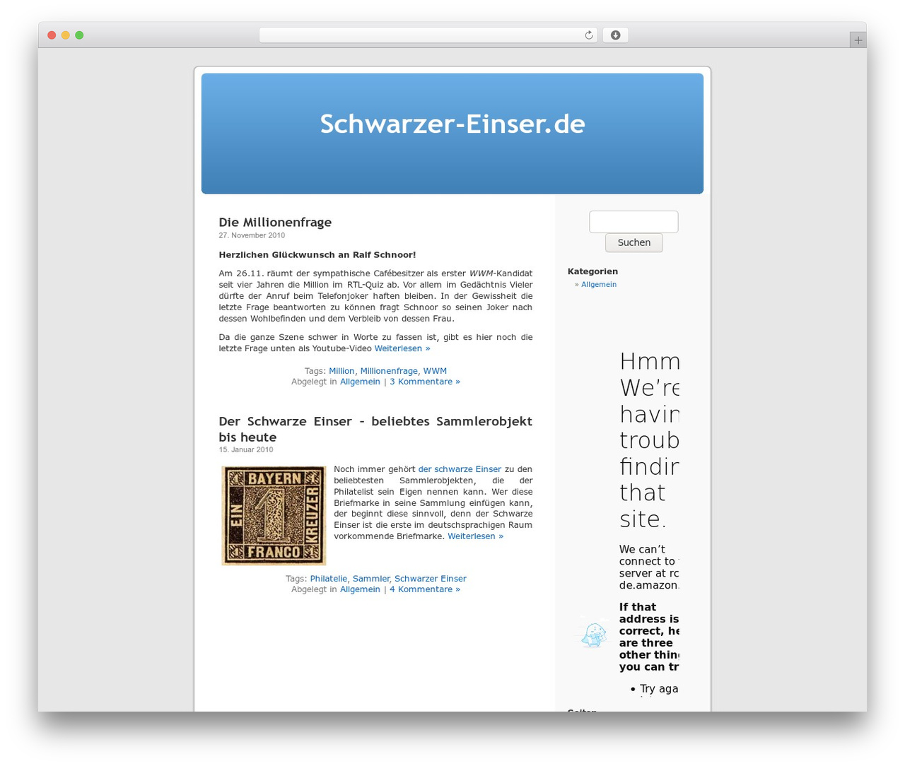 WordPress theme WordPress Default - schwarzer-einser.de