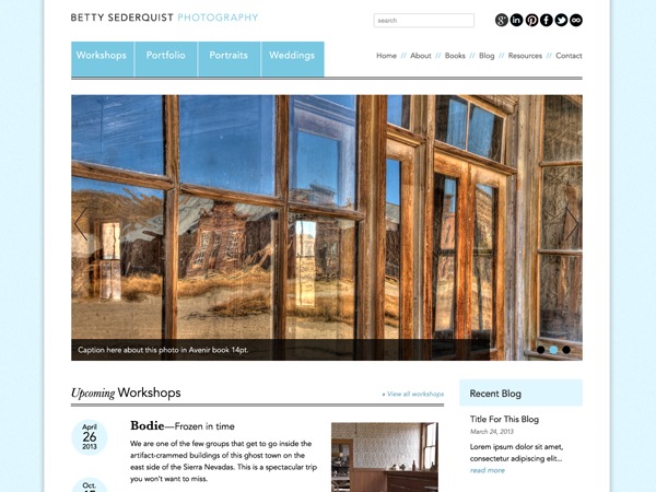 WordPress website theme Sederquist by Donna McMaster, developer