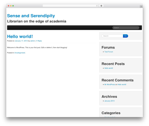 WP theme The Bootstrap - senseandserendipity.net