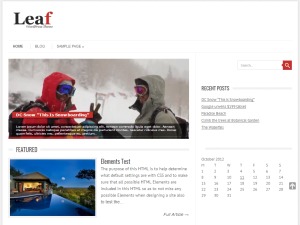 Best WordPress theme Leaf_de by Brad Thomas