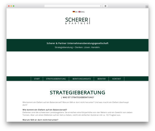 Best WordPress theme SCRN - schererpartner.de