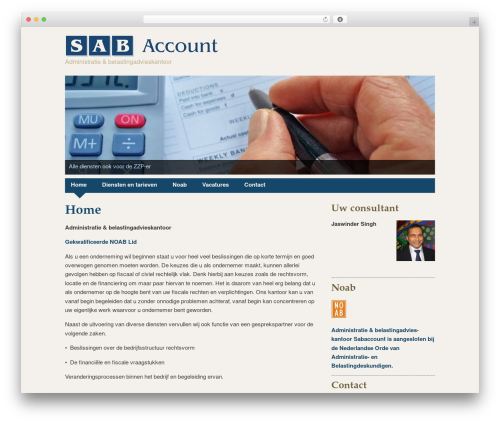 Designfolio top WordPress theme - sabaccount.nl
