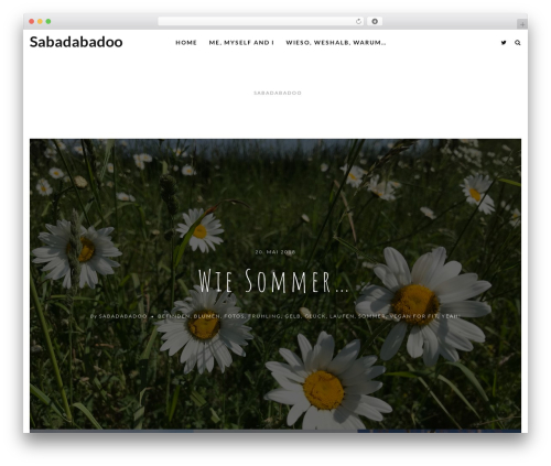 Evoke best WordPress theme - sabadabadoo.de