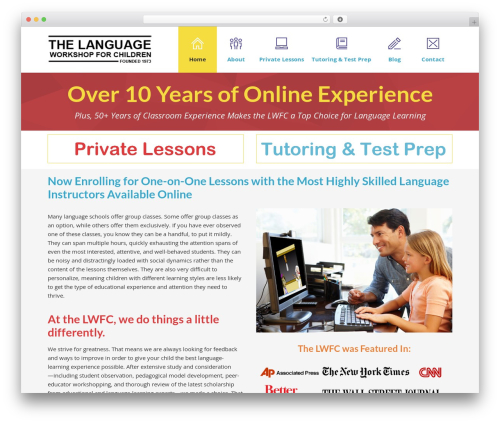 Fable WordPress ecommerce theme - languageworkshopforchildren.com