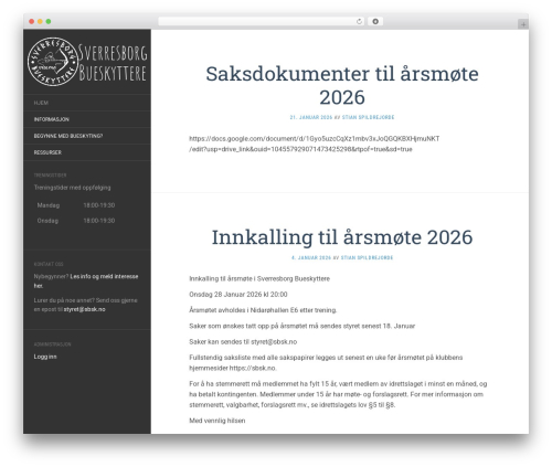 Flat WordPress theme - sbsk.no