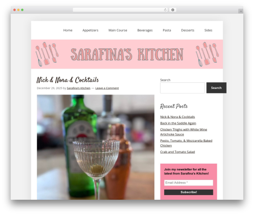 Omega WordPress theme - sarafinaskitchen.com