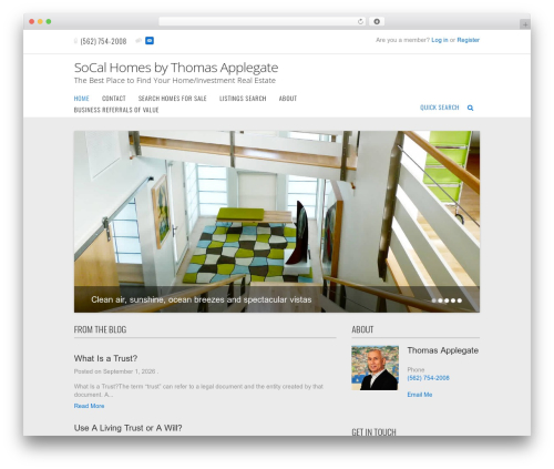 Phoenix WordPress page theme - socalhomesbyapplegate.realtor