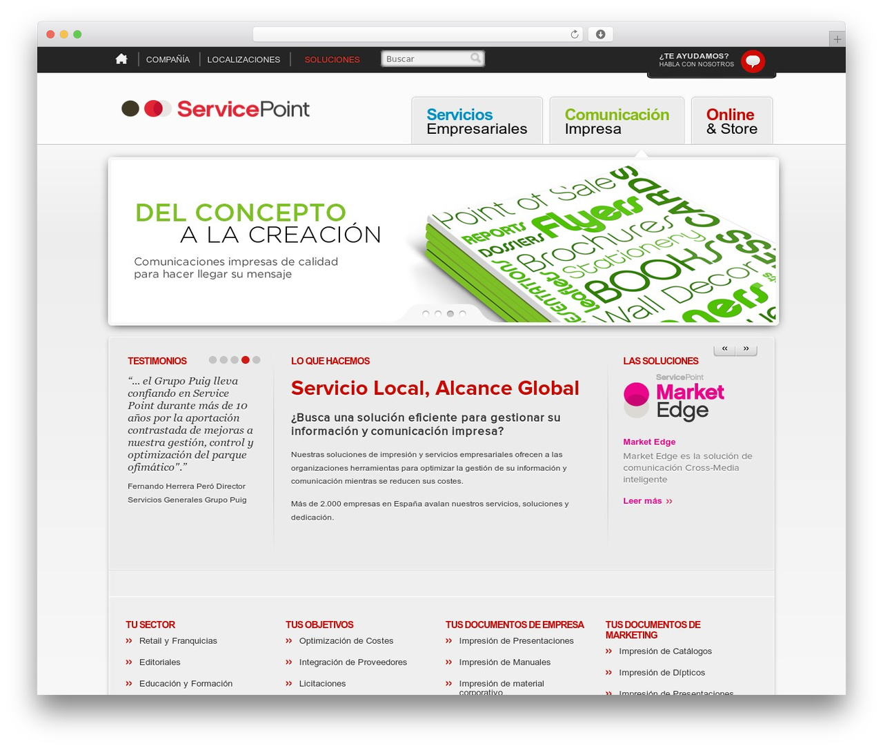Reflex WordPress theme - servicepoint.es