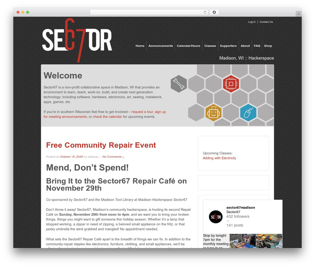 Responsive free WordPress theme - sector67.org/blog Responsive free WordPress theme - sector67.org/blog