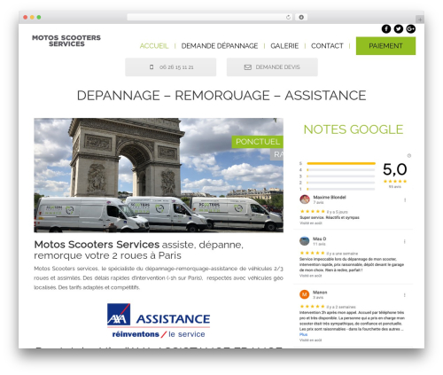 SCOOTERS SERVICES theme WordPress - scootersservices.fr