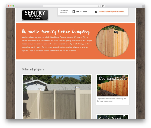 Sentry WordPress theme - sentryfenceco.com