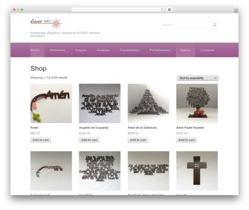 Shopping free WordPress theme - laserart.com.mx