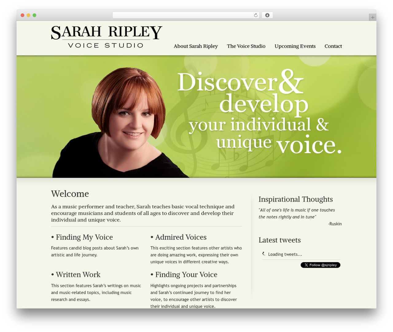 Striking theme WordPress - sarahripley.ca