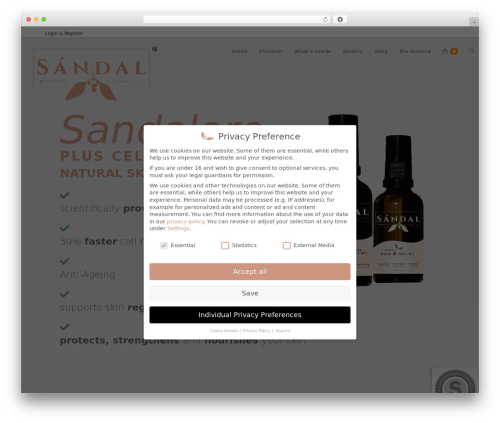 Theme WordPress Beauty - sandal-cosmetics.com