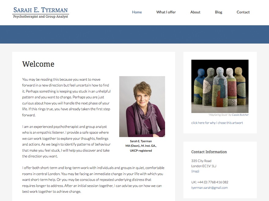 Theme WordPress Sarah E. Tyerman 2015 Child Theme by Bednar Multimedia