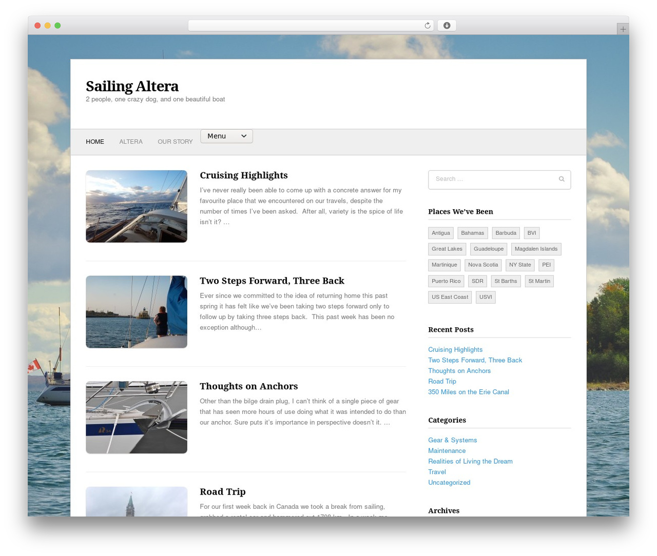 Theme WordPress Fresh & Clean - sailingaltera.com Theme WordPress Fresh & Clean - sailingaltera.com
