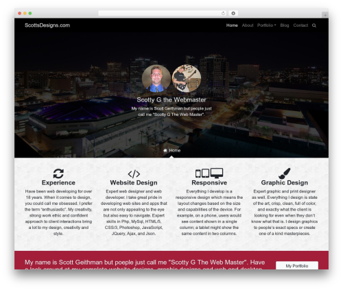 Theme WordPress SGD Bootstrap 4 Gulp Sass - scottsdesigns.com