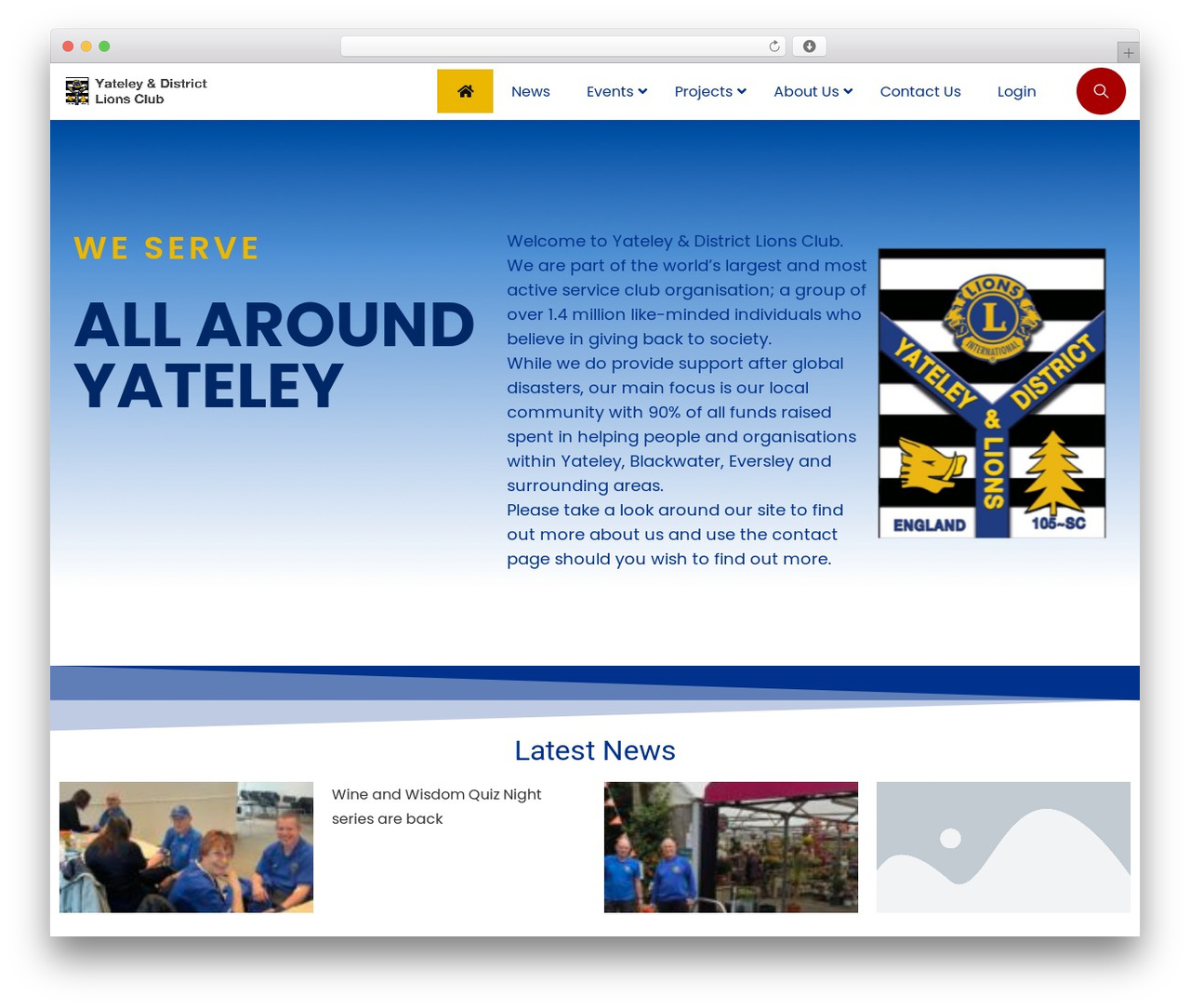 WordPress theme Alone - yateleylions.co.uk