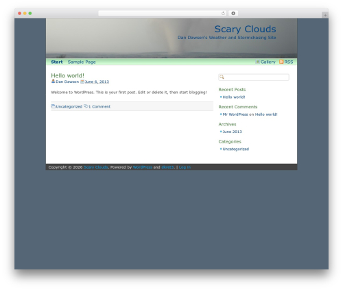 WordPress theme dkret3 - scary-clouds.net