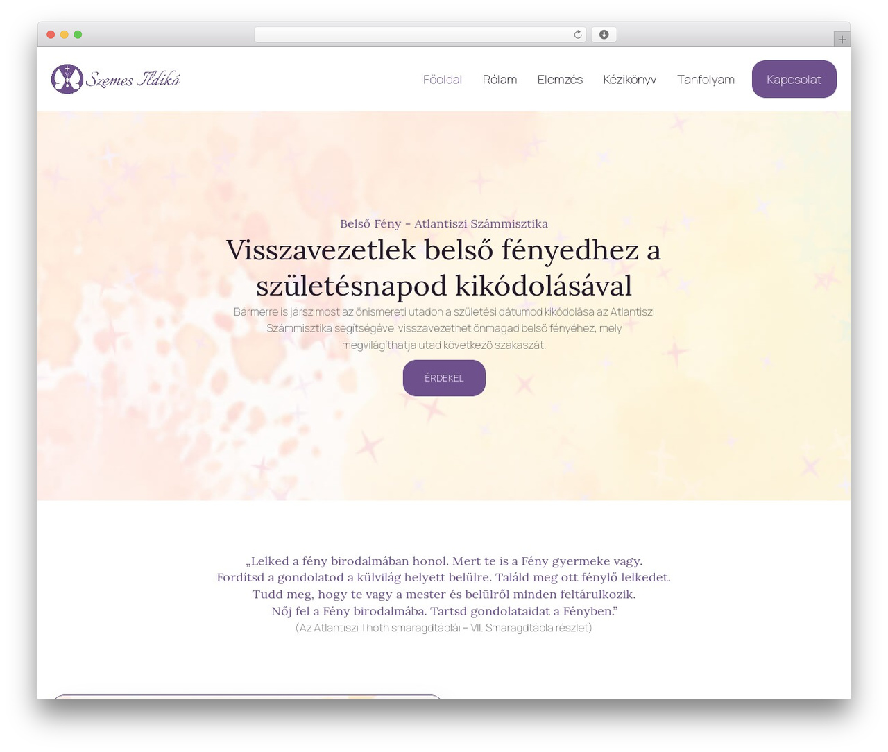 WordPress theme WPFegyvertár Hello Child Theme - szemesildiko.hu