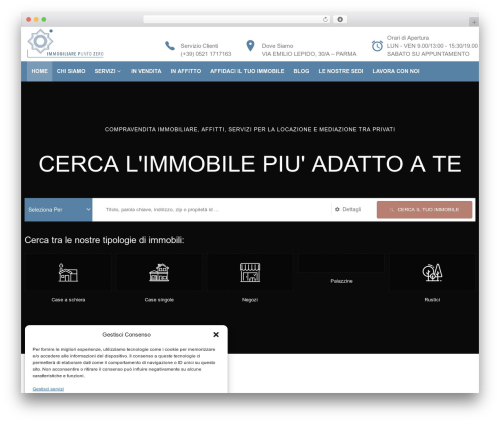 WordPress theme Reality - www.immobiliarepuntozero.it