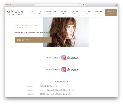 Ruijinen block patterns WordPress plugin - anple-hair.com