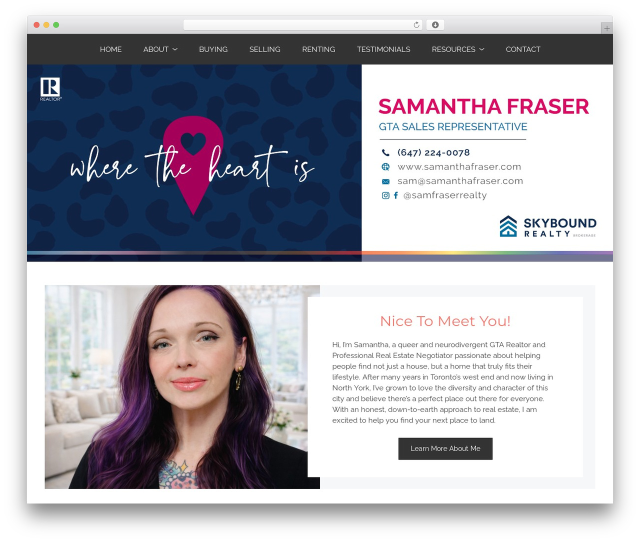 WordPress theme Tribe - samanthafraser.com