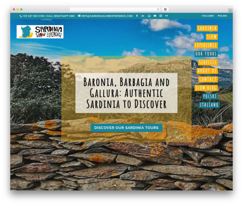 WordPress website theme Divi - sardiniaslowexperience.com