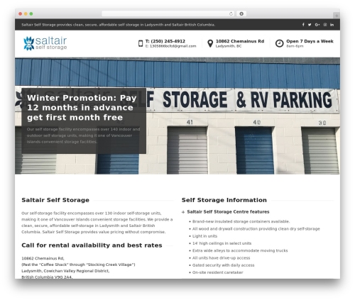 Account WordPress theme - saltairstorage.com