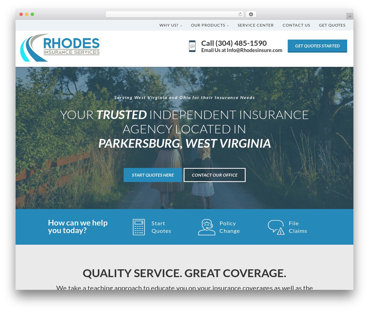 Advisor Pro WordPress theme - rhodesinsure.com