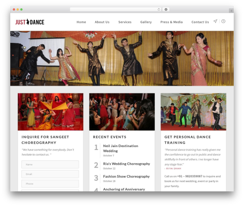 FitPro theme WordPress - sangeetchoreographer.com