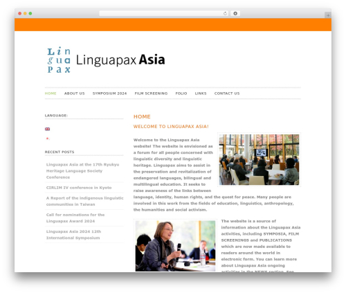 Lugada WordPress theme - linguapax-asia.org