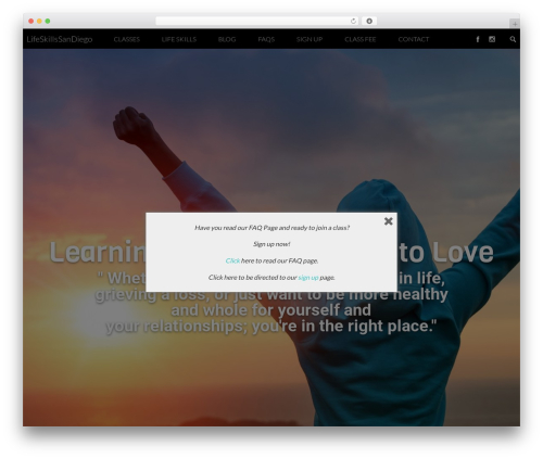 Pear WordPress website theme - sandiegolifeskills.com