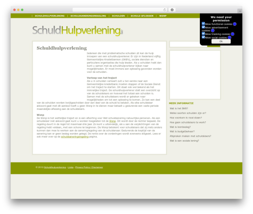 Cookie opt in WordPress plugin - schuldhulpverlening.org