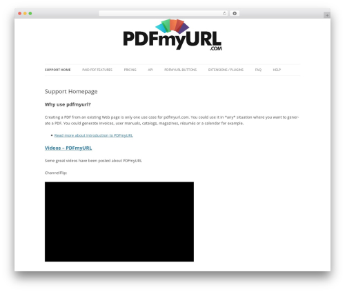 Wp float WordPress plugin - support.pdfmyurl.com