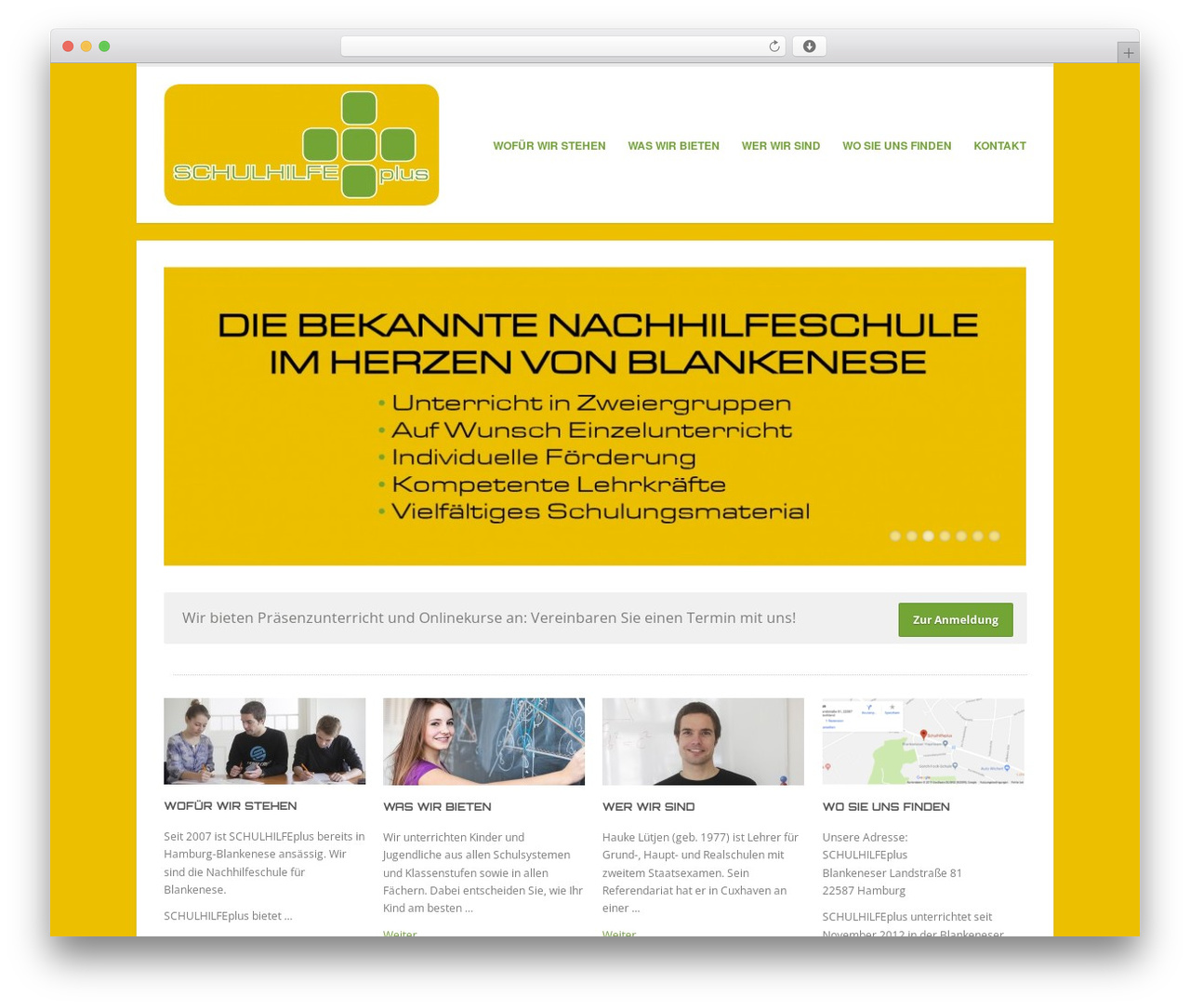 Uber WordPress website theme - schulhilfeplus.de