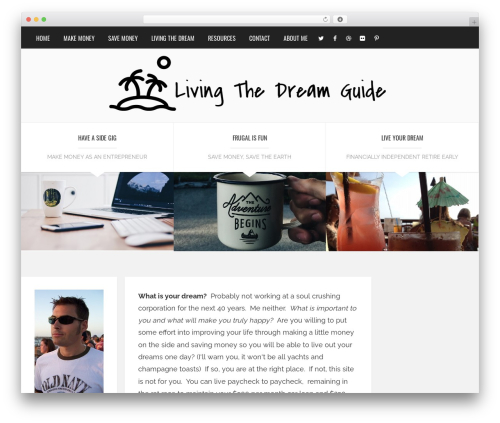 WordPress theme Brixton - Wordpress Theme - livingthedreamguide.com