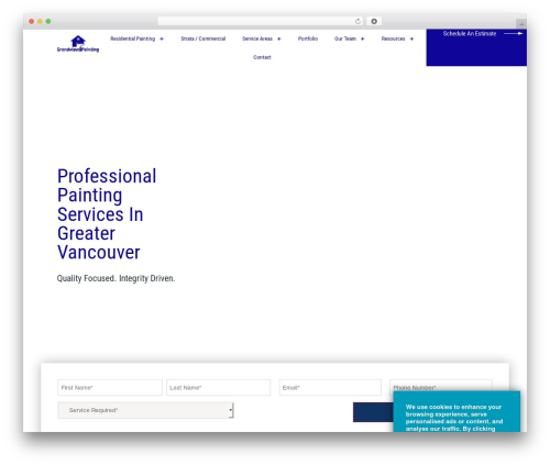 WordPress theme GetOn Hello - www.grandviewpainting.ca