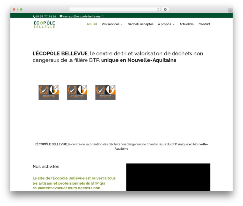 Divi theme WordPress - ecopole-bellevue.com