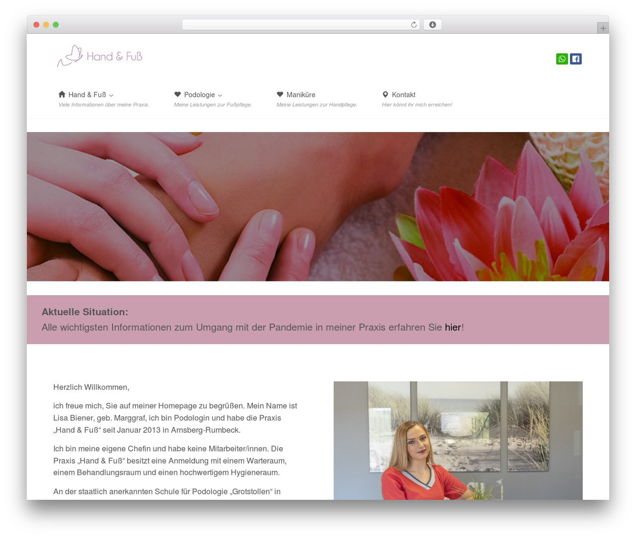 Enlightenment WordPress theme - fusspflege-arnsberg.de