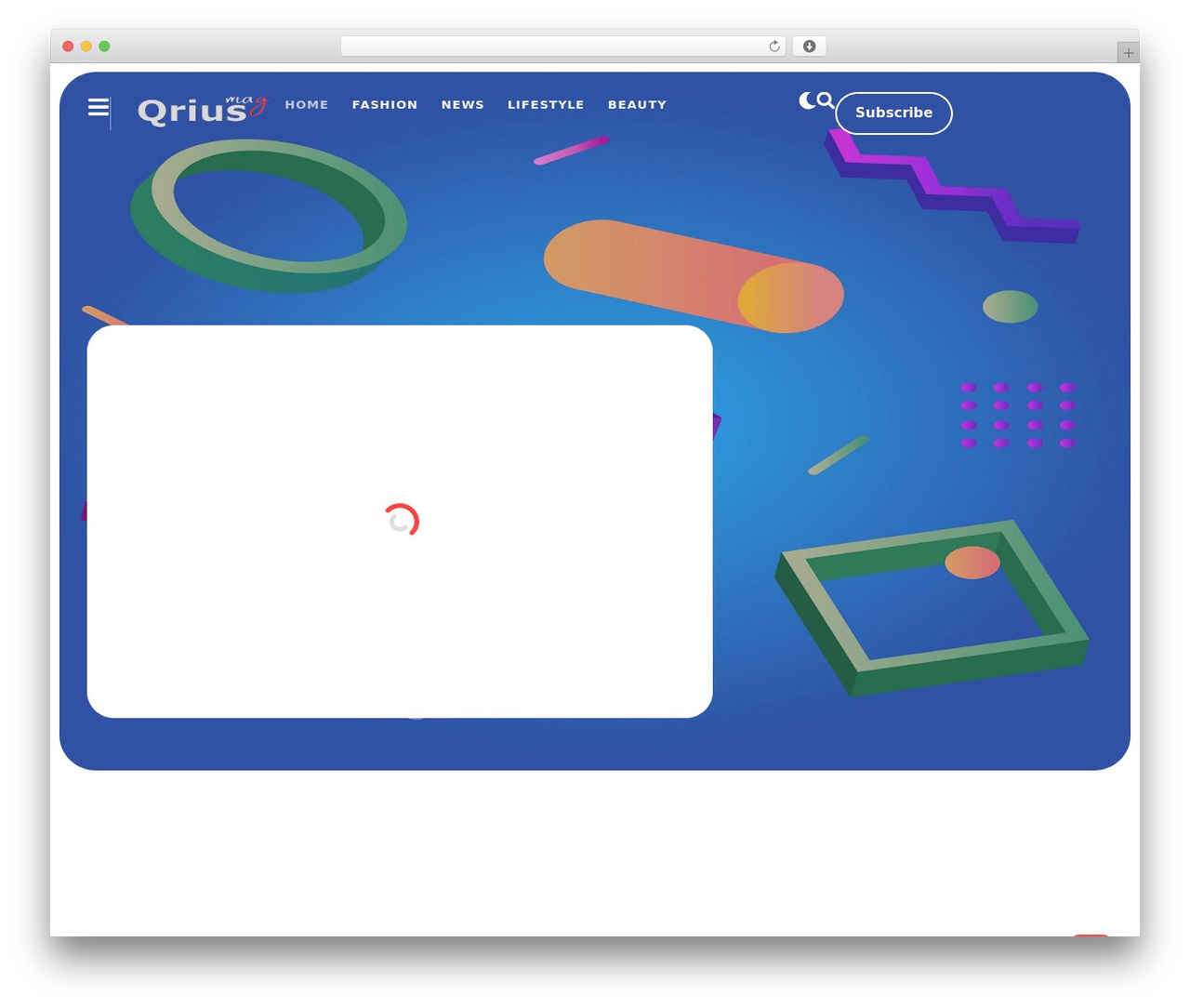 Glossier WordPress theme - qriusmag.com Glossier WordPress theme - qriusmag.com