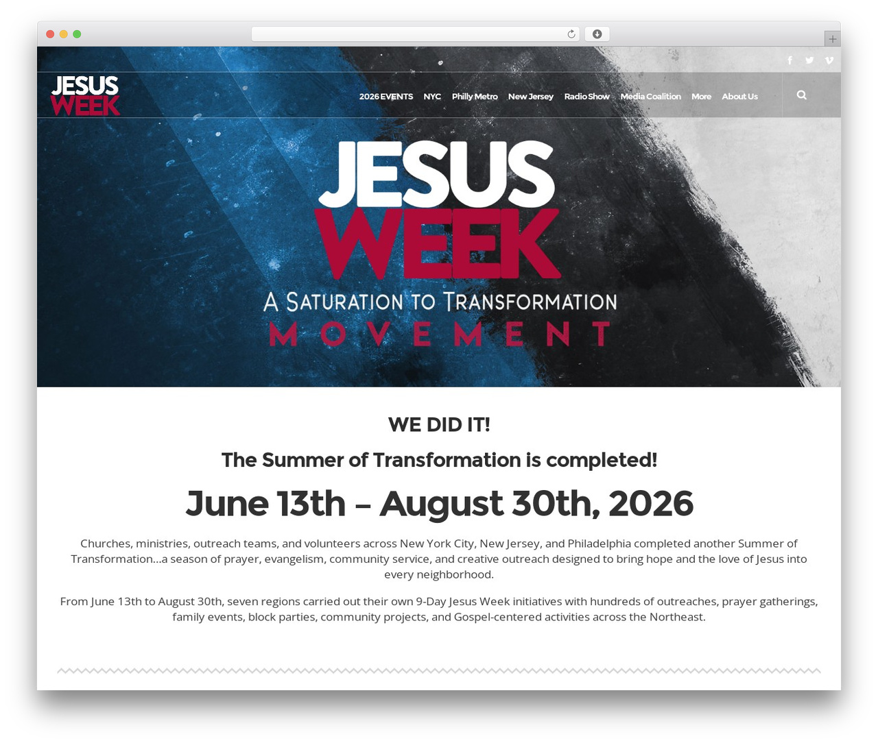 Theme WordPress DFD Native - jesusweekmovement.org