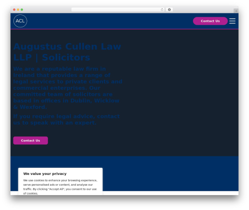 WordPress theme Wibble Custom Theme - aclsolicitors.ie