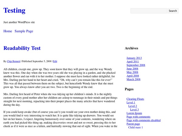 WP theme FactoryReset by Bryan Hadaway