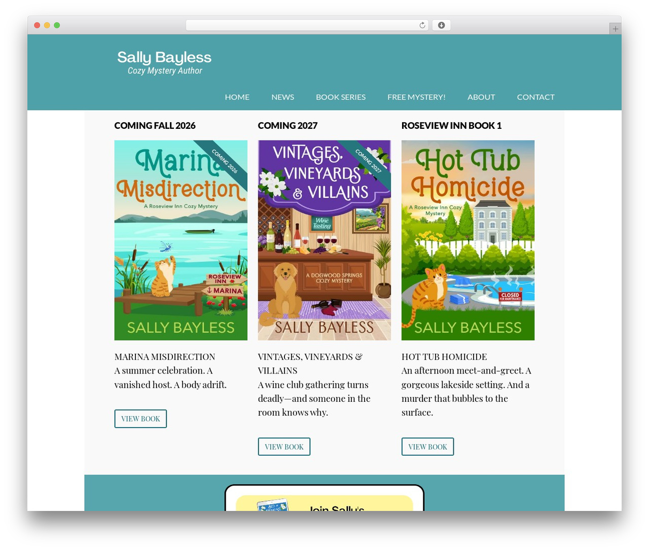 Author Pro WordPress website theme - sallybayless.com