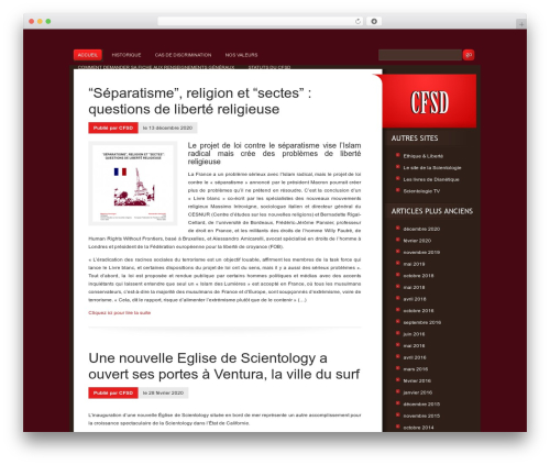 Basic best free WordPress theme - scientologuescontreladiscrimination.com