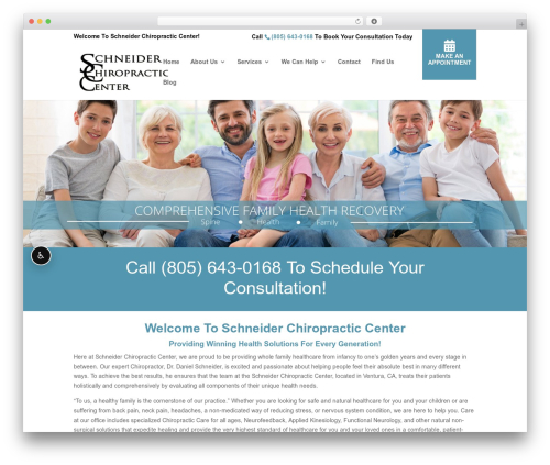 Best WordPress theme CHIRO - schneiderchiropractic.com